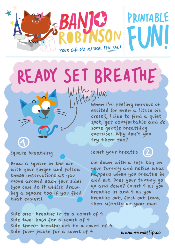 Banjo Robinson mindfulness activity to help with breathing.