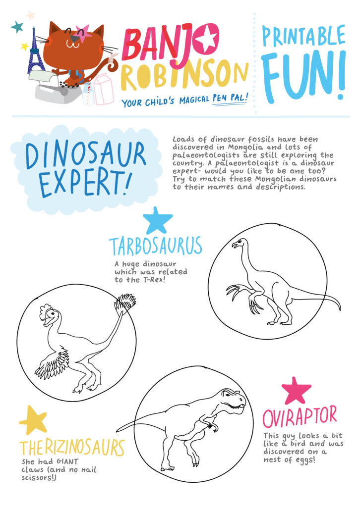 Dinosaurs from Mongolia fact sheet.
