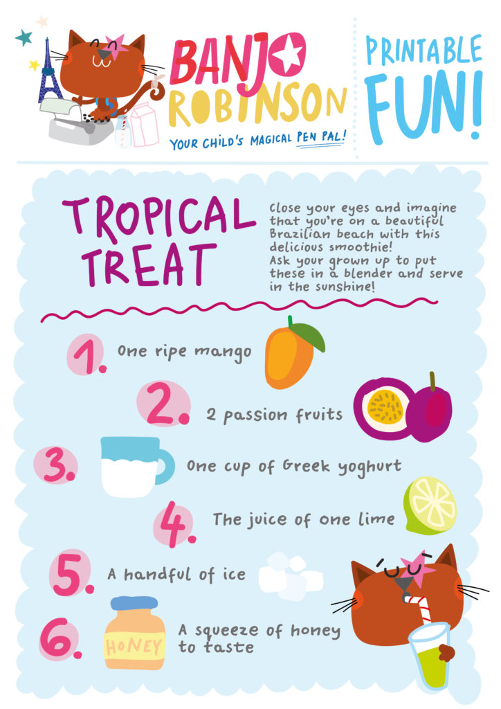 Banjo Robinson Brazilian smoothie printable